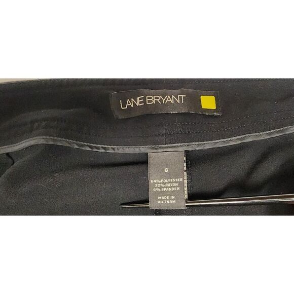 Lane Bryant Women's Plus Size 6 Black Wide Leg Casual/Business Dress Pants - Picture 6 of 6